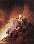 REMBRANDT Harmenszoon van Rijn, Jeremiah Lamenting the Destruction of Jerusalem g